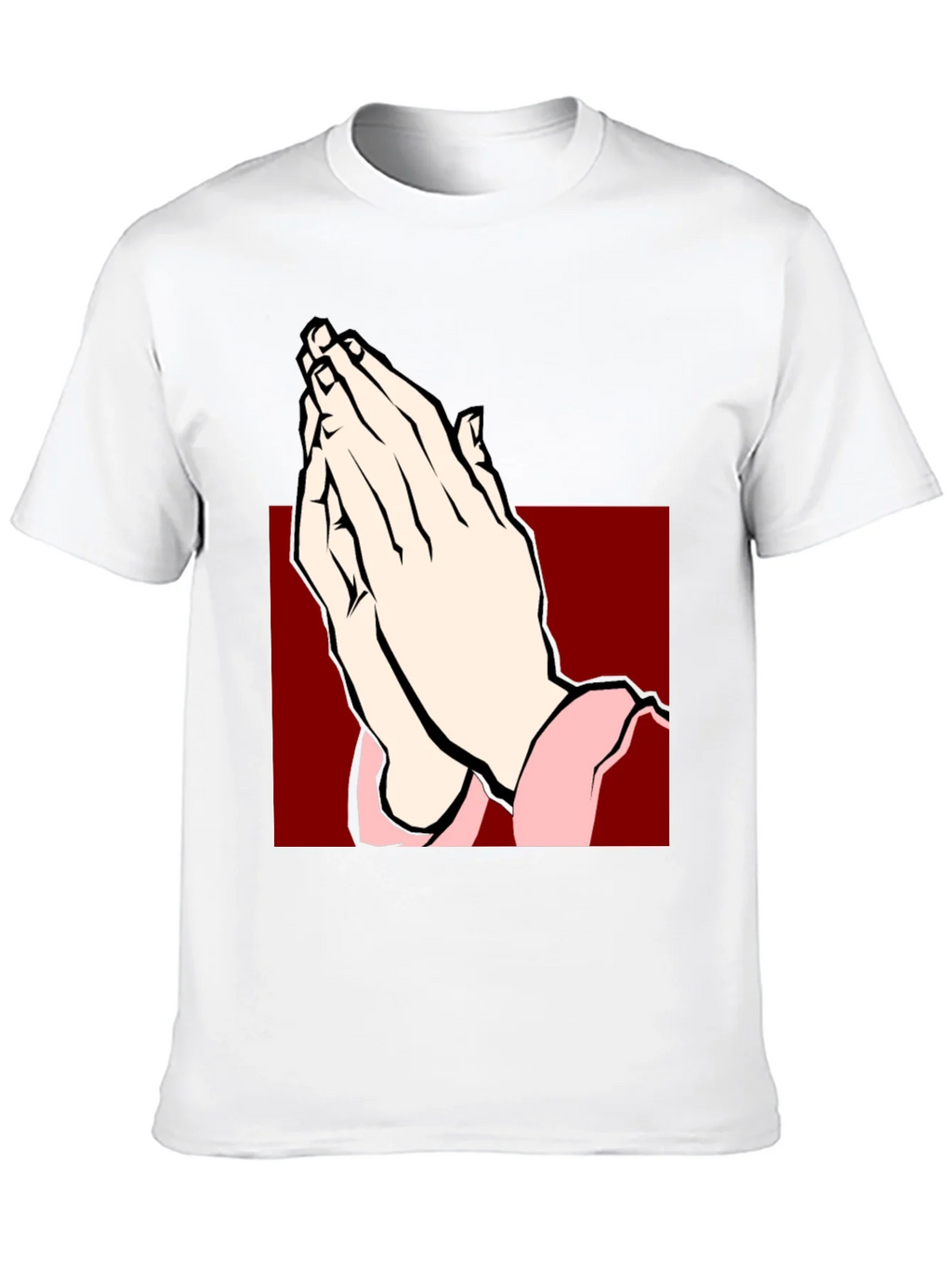 Praying Hands Graphic Tee - Black Cotton T-Shirt product image 12