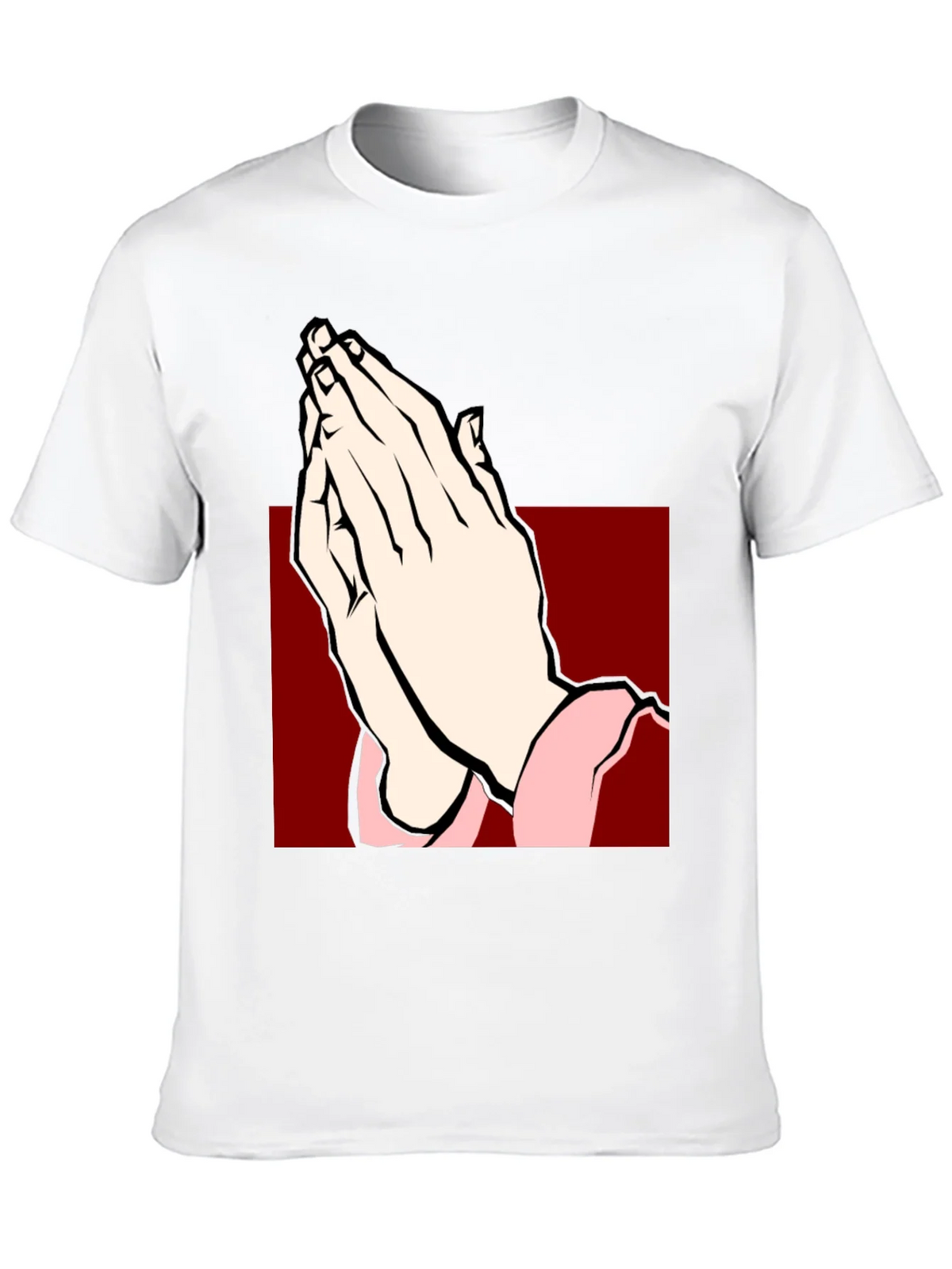 Praying Hands Graphic Tee - Black Cotton T-Shirt product image 12