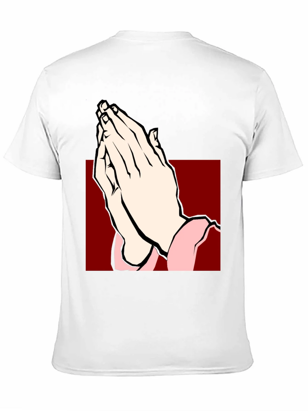 Praying Hands Graphic Tee - Black Cotton T-Shirt product image 2