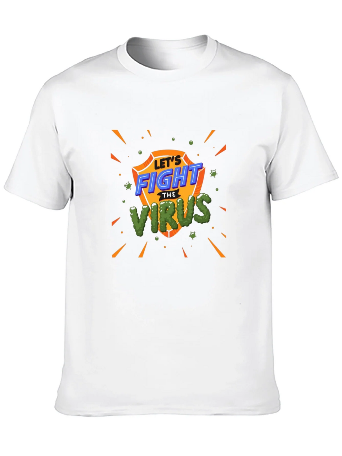 Fight The Virus T-Shirt - Shield Design Black Tee product image 9