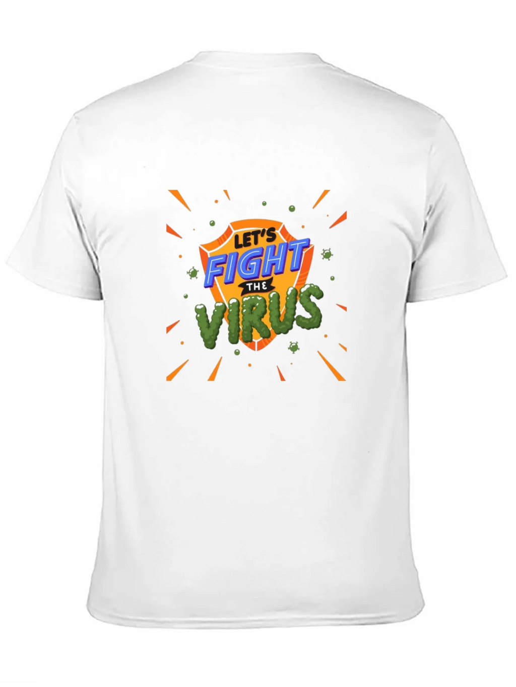 Fight The Virus T-Shirt - Shield Design Black Tee product image 2