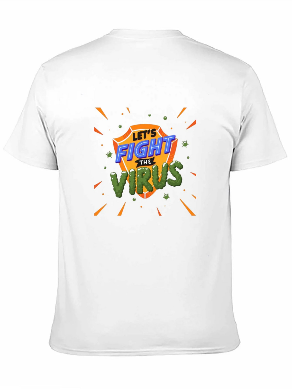 Fight The Virus T-Shirt - Shield Design Black Tee product image 2