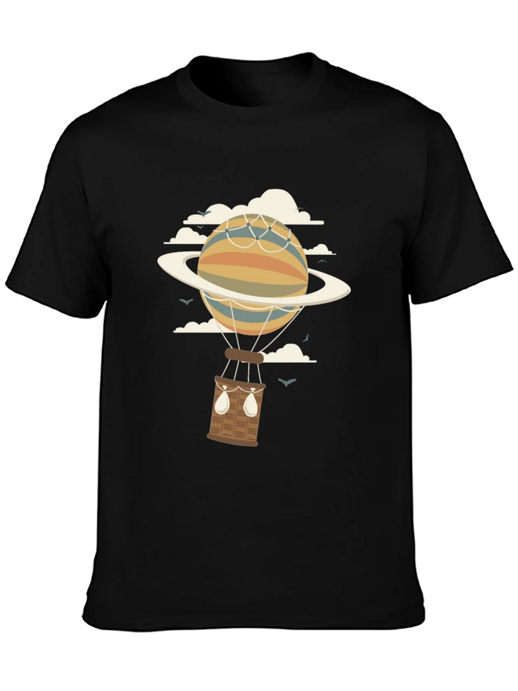 Retro Planet Hot Air Balloon Graphic T-Shirt product image 6
