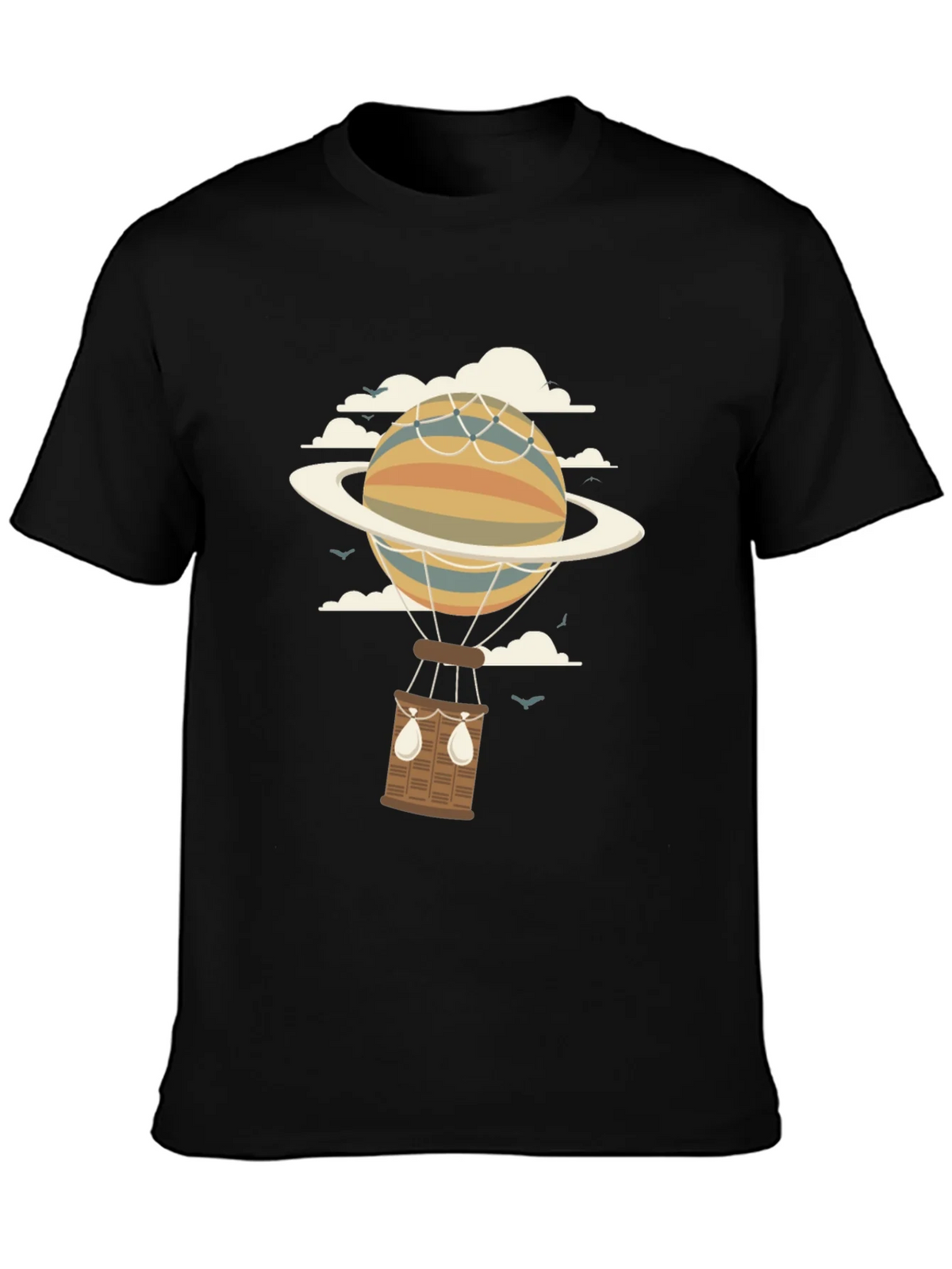 Retro Planet Hot Air Balloon Graphic T-Shirt product image 6