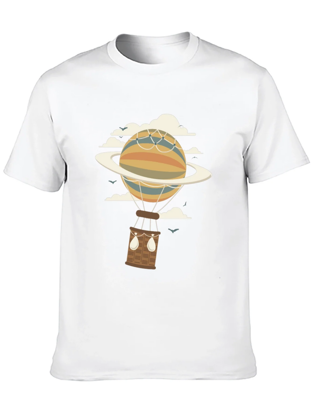 Retro Planet Hot Air Balloon Graphic T-Shirt product image 12
