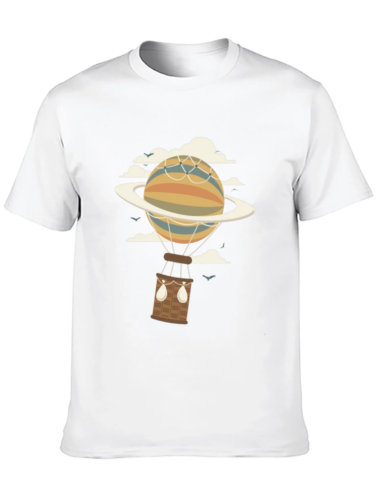 Retro Planet Hot Air Balloon Graphic T-Shirt product image 12