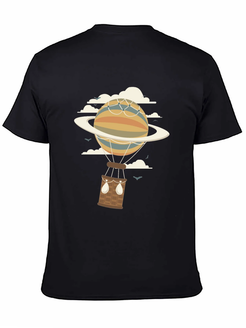 Retro Planet Hot Air Balloon Graphic T-Shirt product image 7