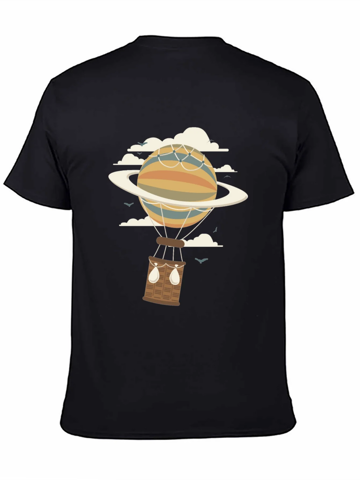 Retro Planet Hot Air Balloon Graphic T-Shirt product image 7