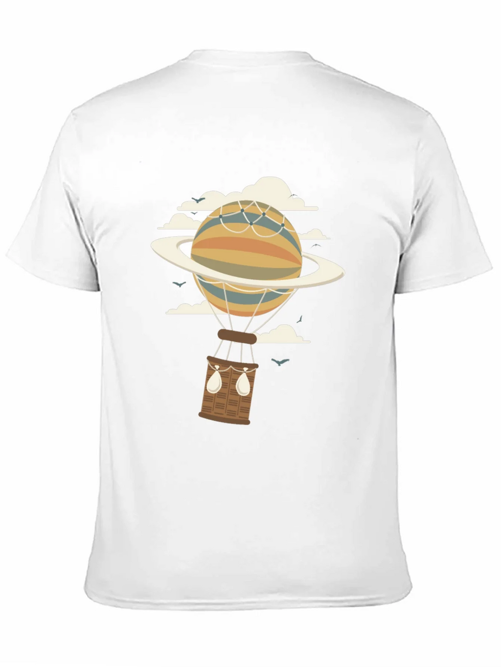 Retro Planet Hot Air Balloon Graphic T-Shirt product image 2