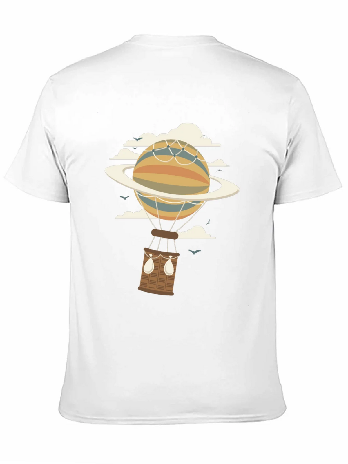 Retro Planet Hot Air Balloon Graphic T-Shirt product image 2
