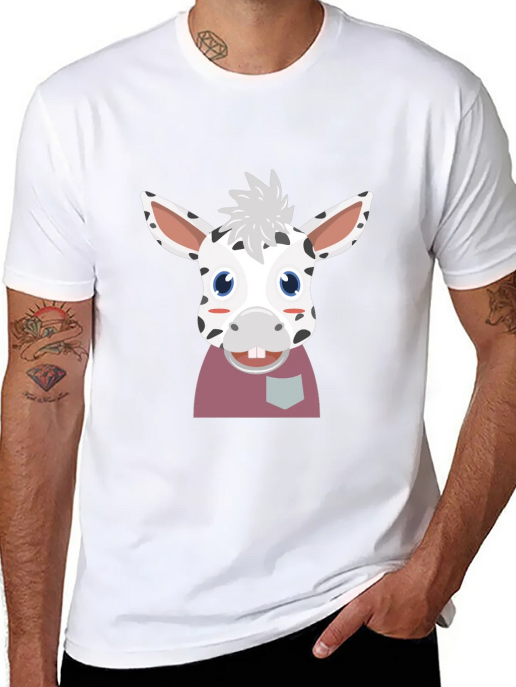 Cute Cartoon Animal Graphic Tee - Black product image 7