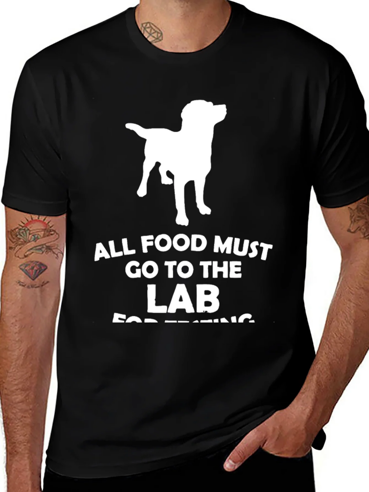 Funny Lab T-Shirt - All Food Must Go to the product image 1