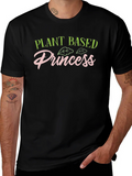 Plant Based Princess Black T-Shirt product image 1