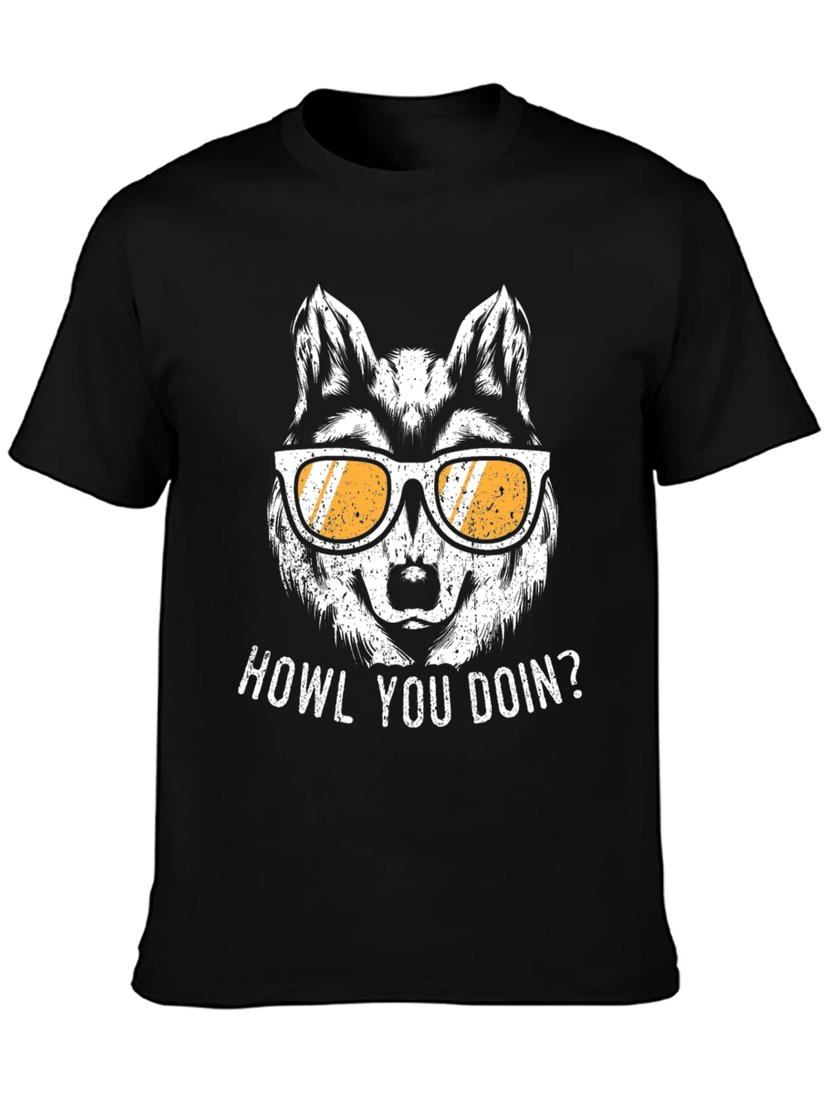 Howl You Doin Wolf Graphic Tee - Mens Black T-Shirt product image 6