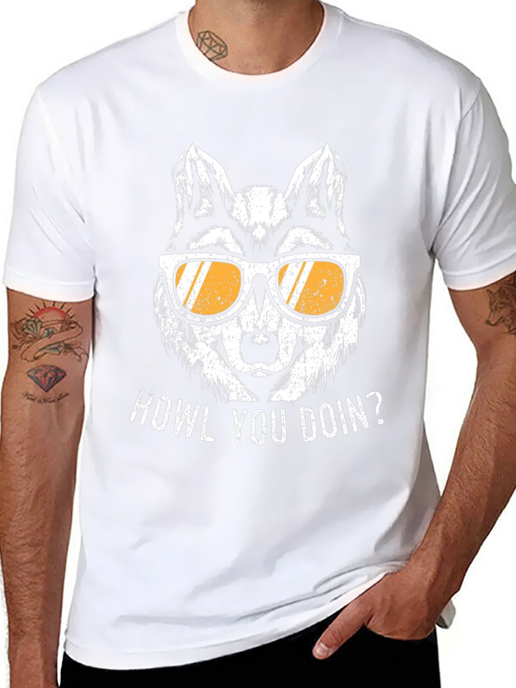 Howl You Doin Wolf Graphic Tee - Mens Black T-Shirt product image 10
