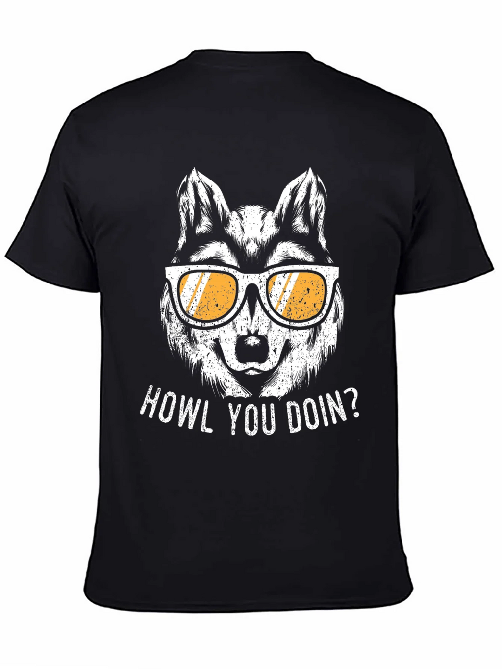 Howl You Doin Wolf Graphic Tee - Mens Black T-Shirt product image 7