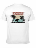 Surfing Retro Graphic Tee - Black Cotton T-Shirt product image 1