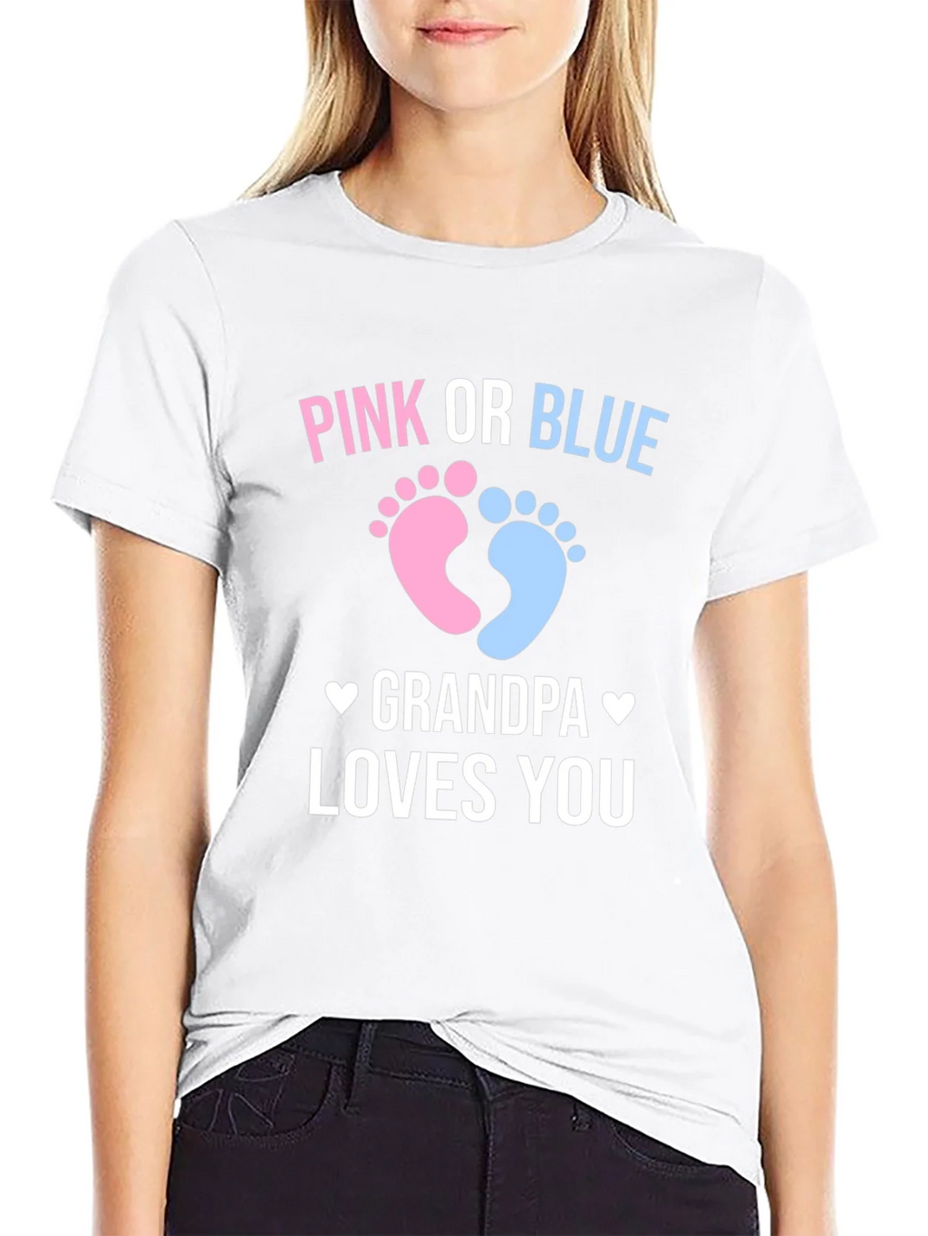 Pink or Blue Grandpa Loves You Gender Reveal T-Shirt product image 11