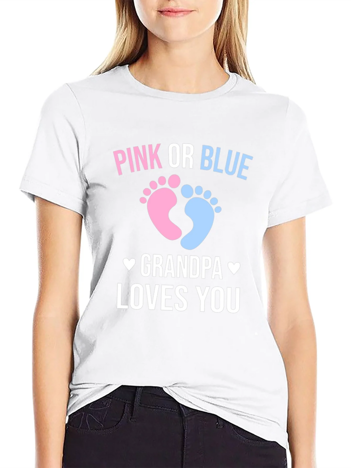Pink or Blue Grandpa Loves You Gender Reveal T-Shirt product image 11