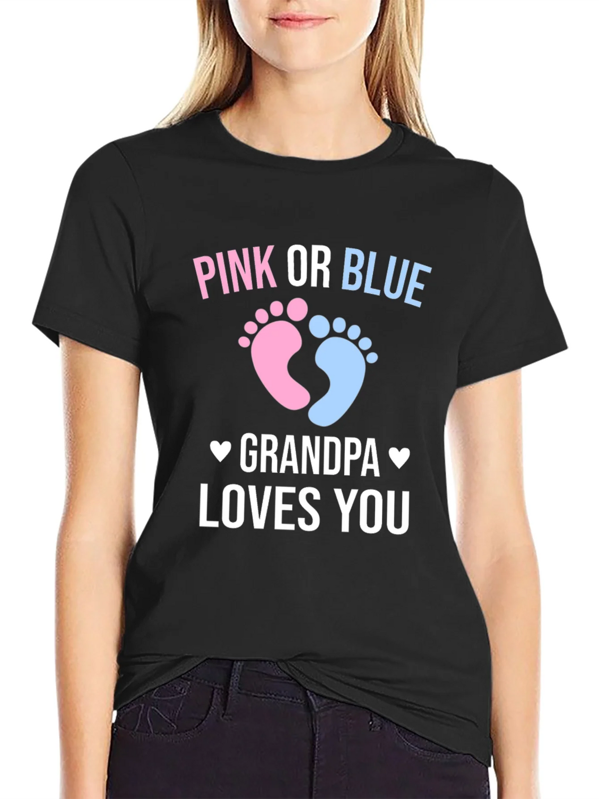Pink or Blue Grandpa Loves You Gender Reveal T-Shirt product image 5