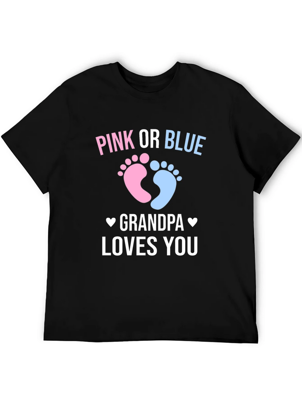 Pink or Blue Grandpa Loves You Gender Reveal T-Shirt product image 8