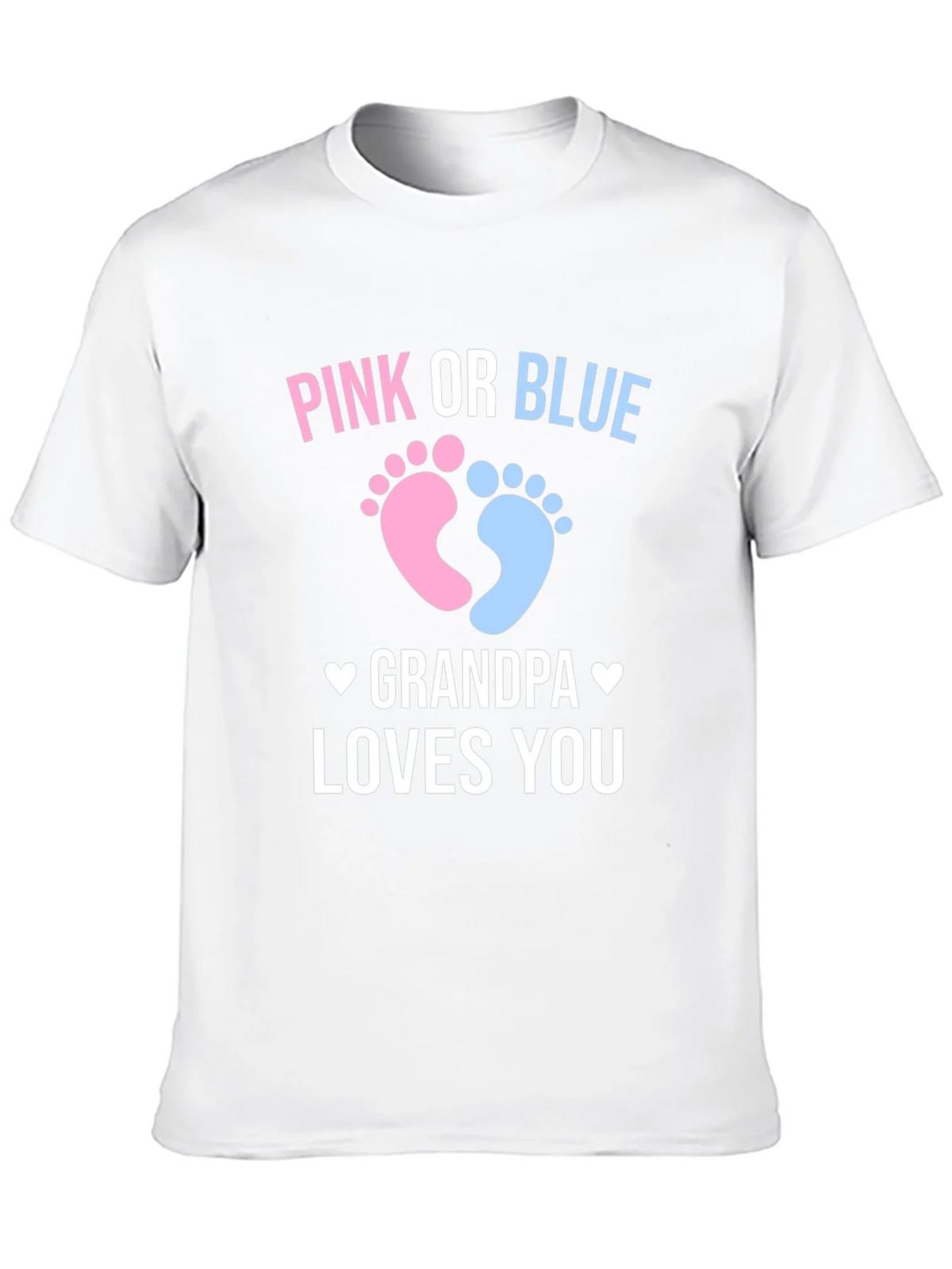 Pink or Blue Grandpa Loves You Gender Reveal T-Shirt product image 12