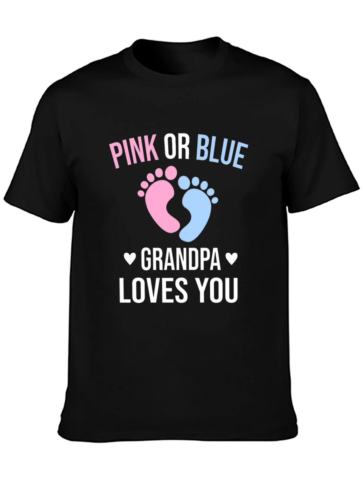 Pink or Blue Grandpa Loves You Gender Reveal T-Shirt product image 6