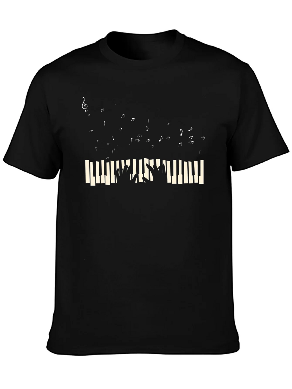 Musical Piano T-Shirt - Black product image 6