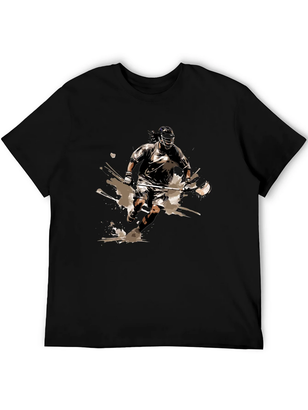 Lacrosse Player Graphic Tee - Black Cotton Comfort product image 8
