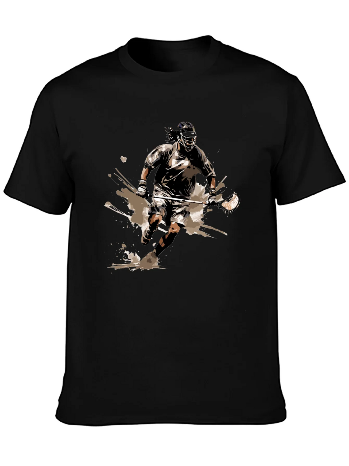 Lacrosse Player Graphic Tee - Black Cotton Comfort product image 6