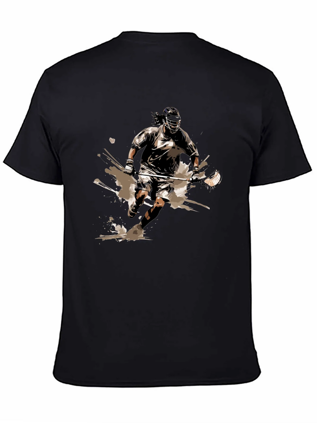 Lacrosse Player Graphic Tee - Black Cotton Comfort product image 7