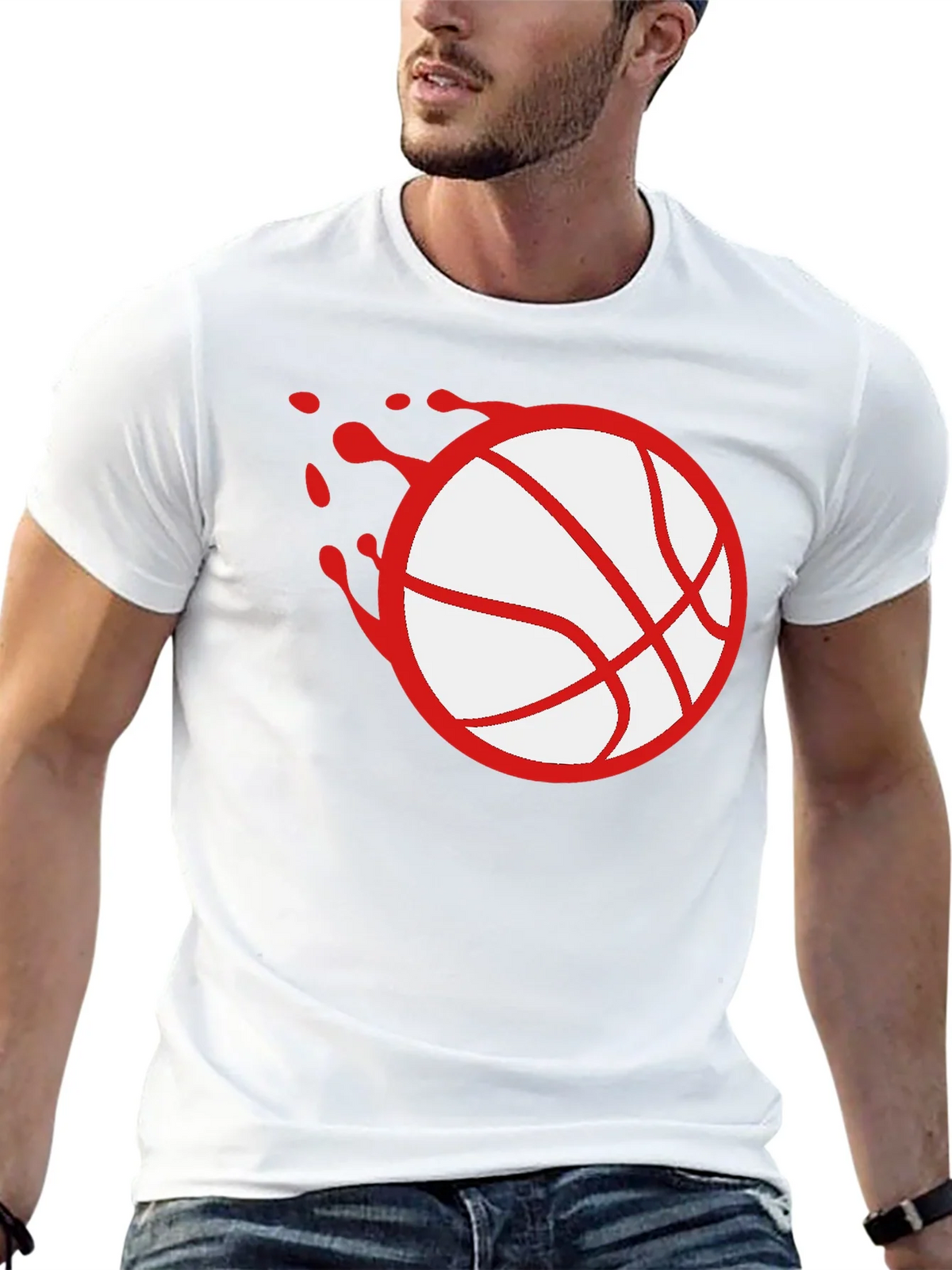 Basketball Splash Graphic Tee - Black product image 4