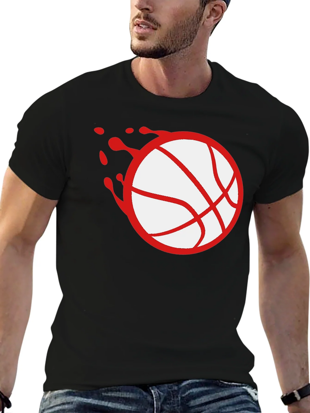 Basketball Splash Graphic Tee - Black product image 9