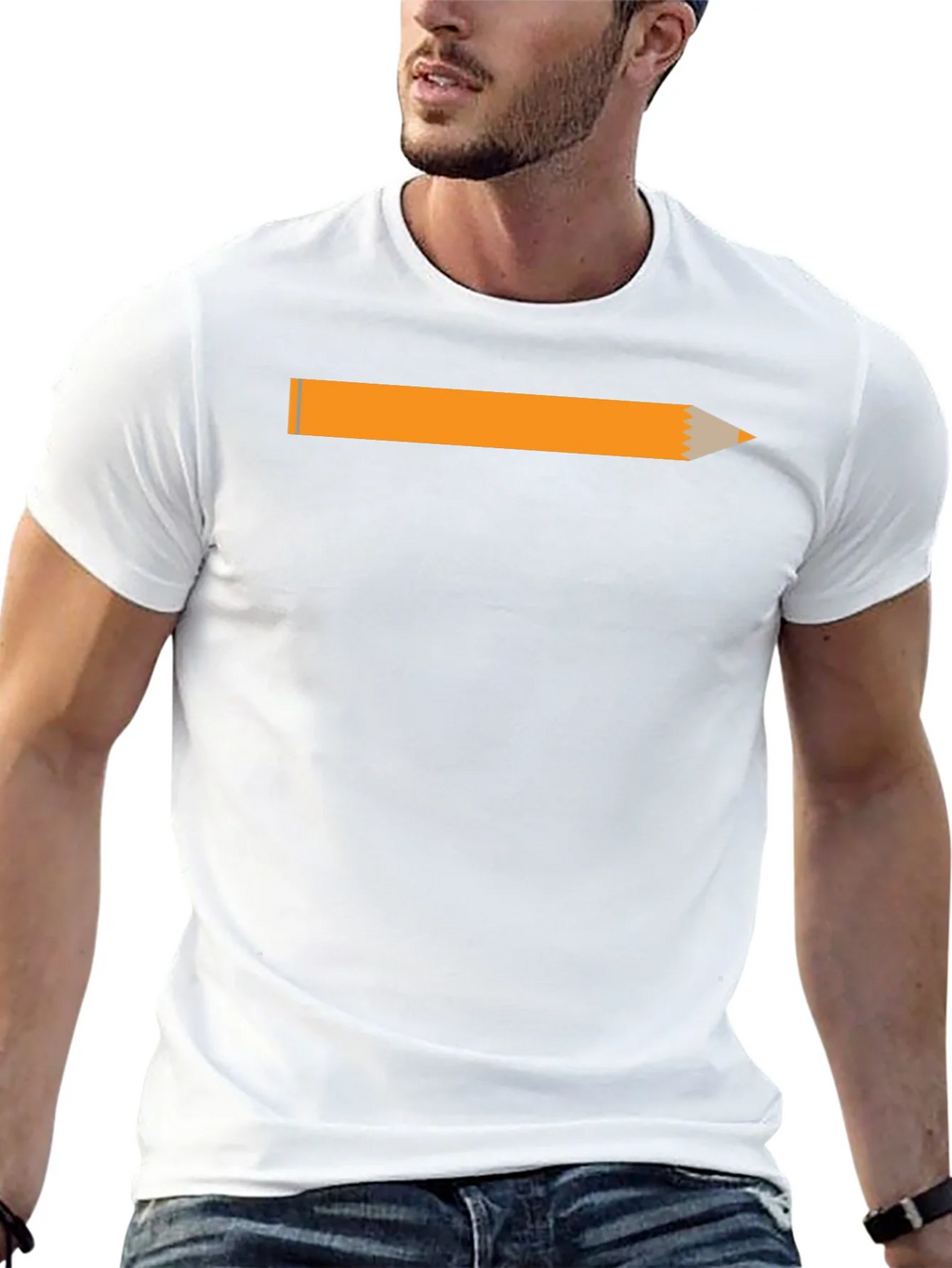 Pencil Graphic Black T-Shirt - Creative Style product image 4