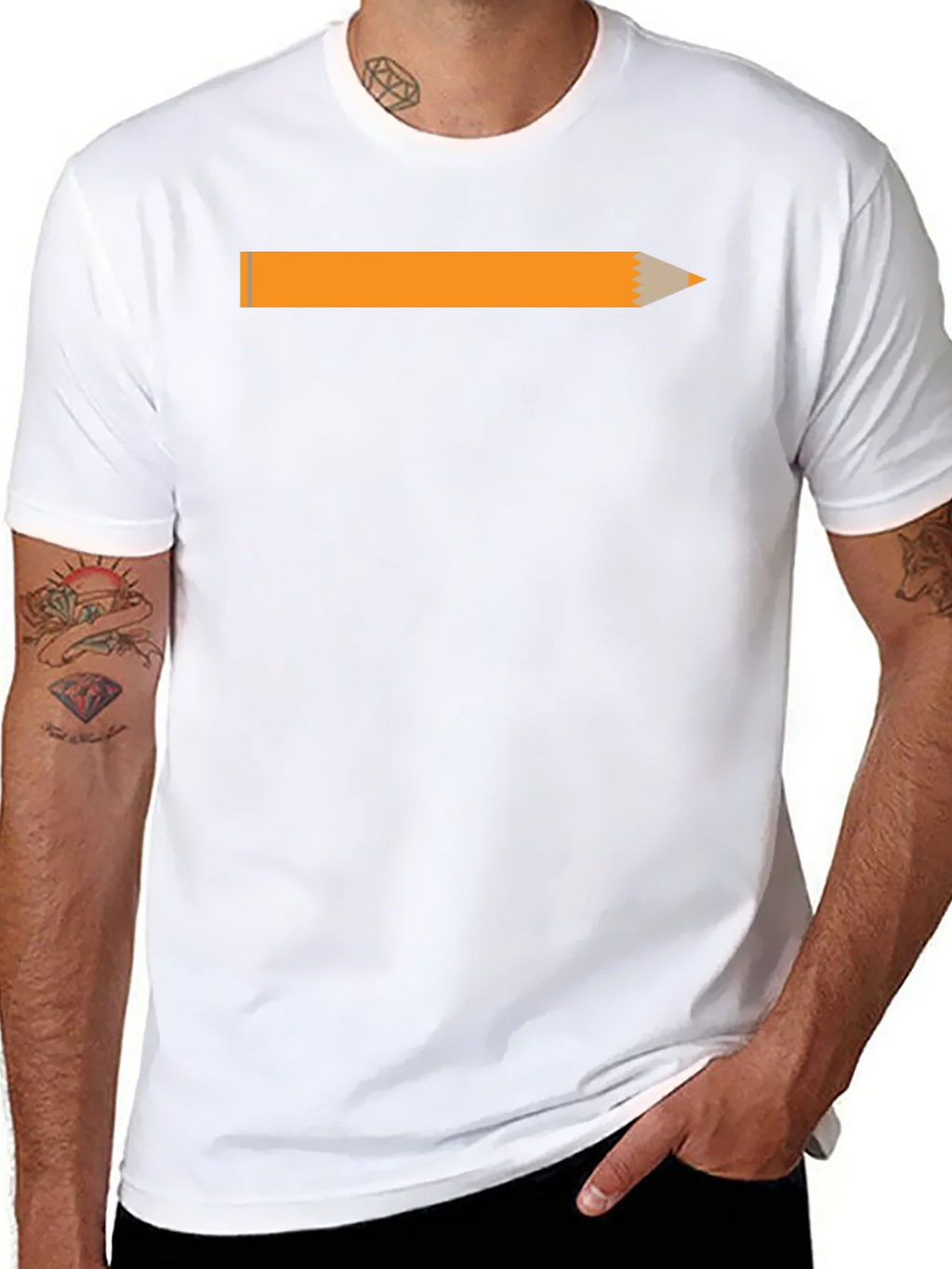 Pencil Graphic Black T-Shirt - Creative Style product image 10