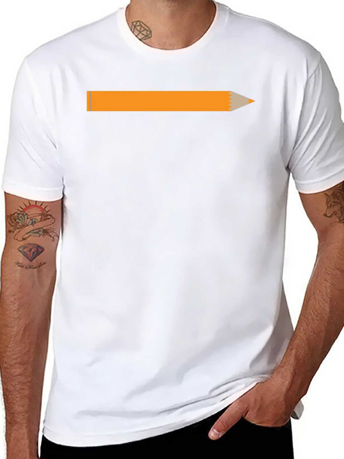 Pencil Graphic Black T-Shirt - Creative Style product image 10