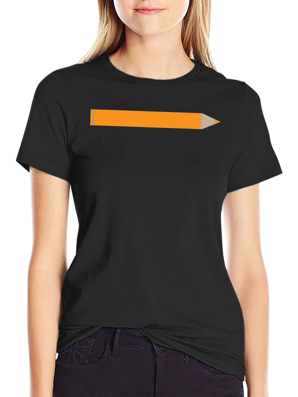 Pencil Graphic Black T-Shirt - Creative Style product image 5