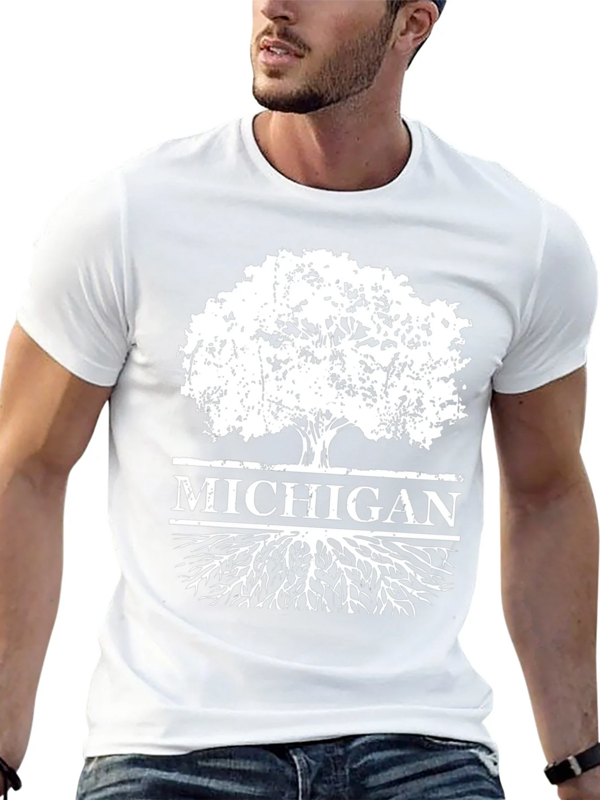 Michigan Tree Roots T-Shirt - Black product image 4