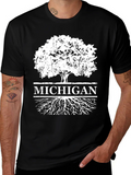 Michigan Tree Roots T-Shirt - Black product image 1