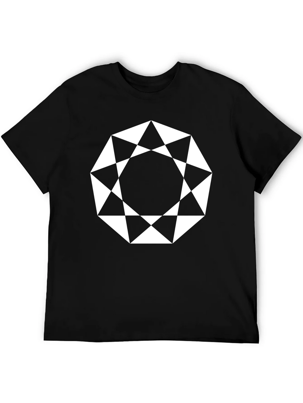 Geometric Octagon Graphic Tee - Modern Black Shirt product image 5