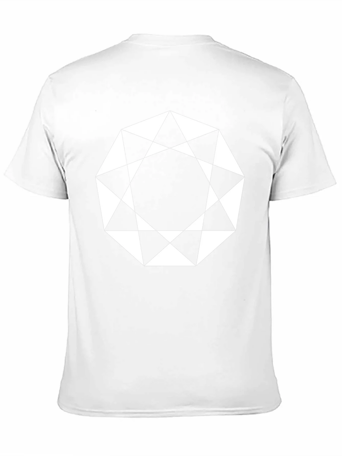 Geometric Octagon Graphic Tee - Modern Black Shirt product image 1