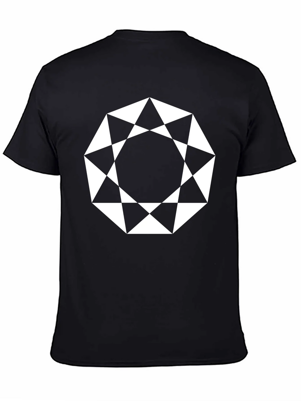 Geometric Octagon Graphic Tee - Modern Black Shirt product image 4