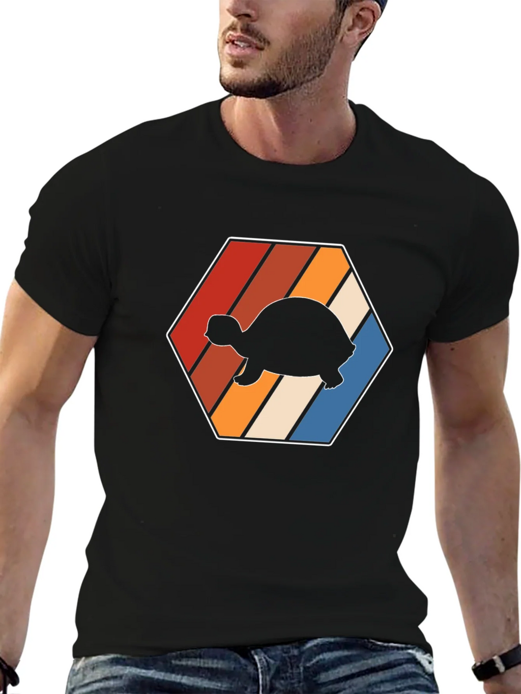 Retro Turtle Hexagon T-Shirt product image 7