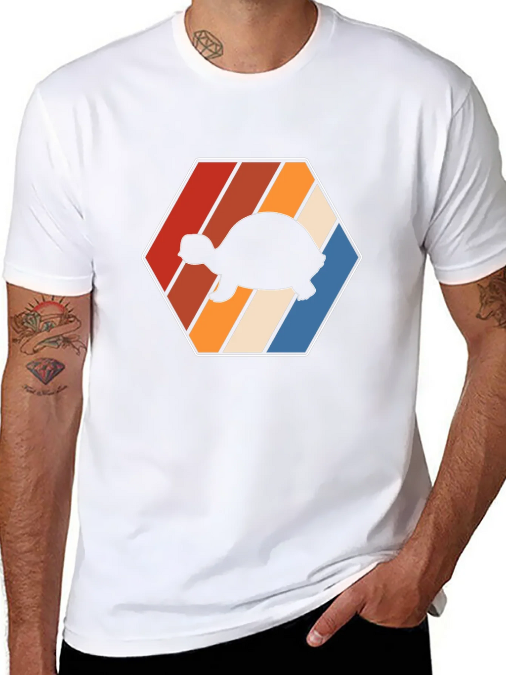 Retro Turtle Hexagon T-Shirt product image 8