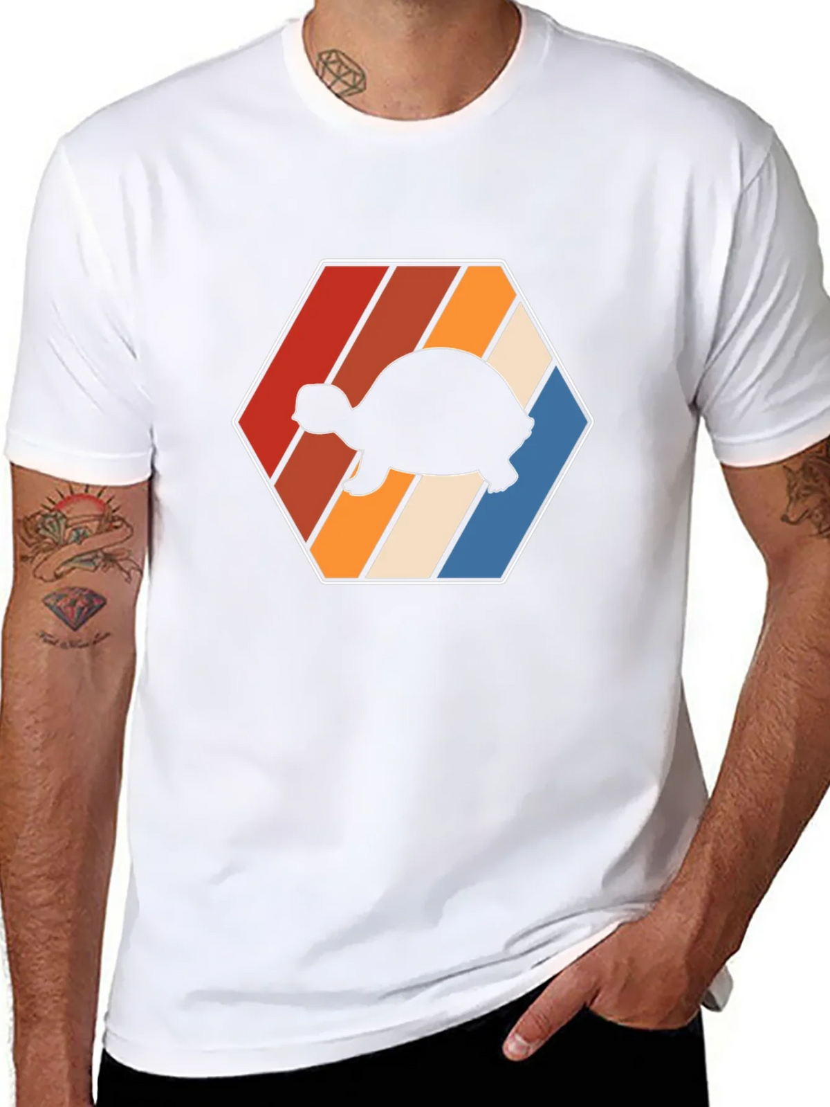 Retro Turtle Hexagon T-Shirt product image 8