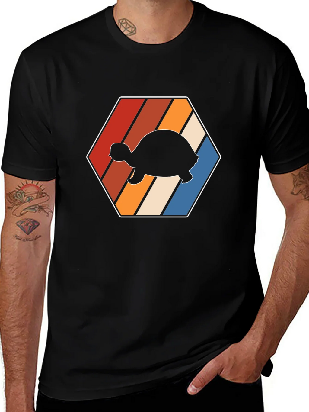 Retro Turtle Hexagon T-Shirt product image 1