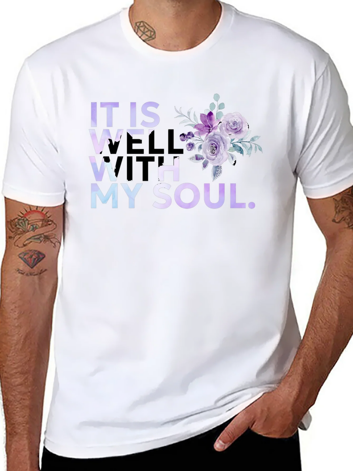 It Is Well With My Soul Floral T-Shirt product image 10