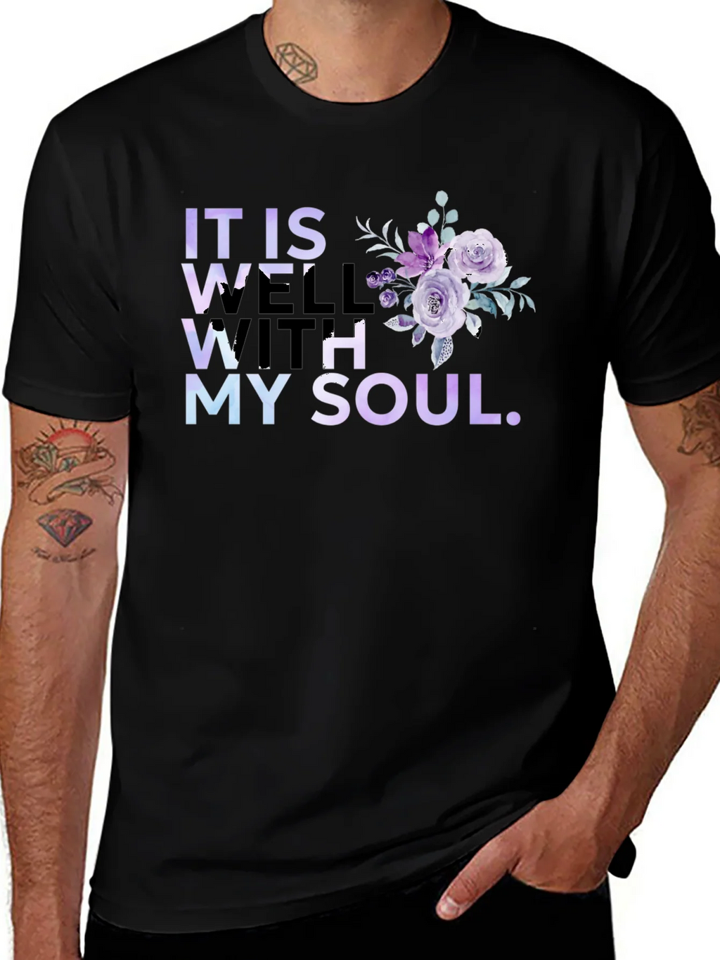 It Is Well With My Soul Floral T-Shirt product image 1