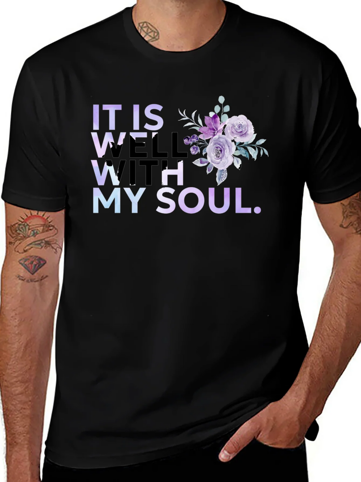 It Is Well With My Soul Floral T-Shirt product image 1