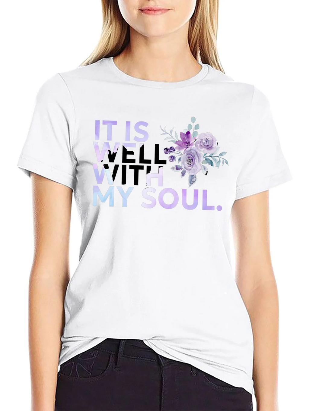 It Is Well With My Soul Floral T-Shirt product image 11
